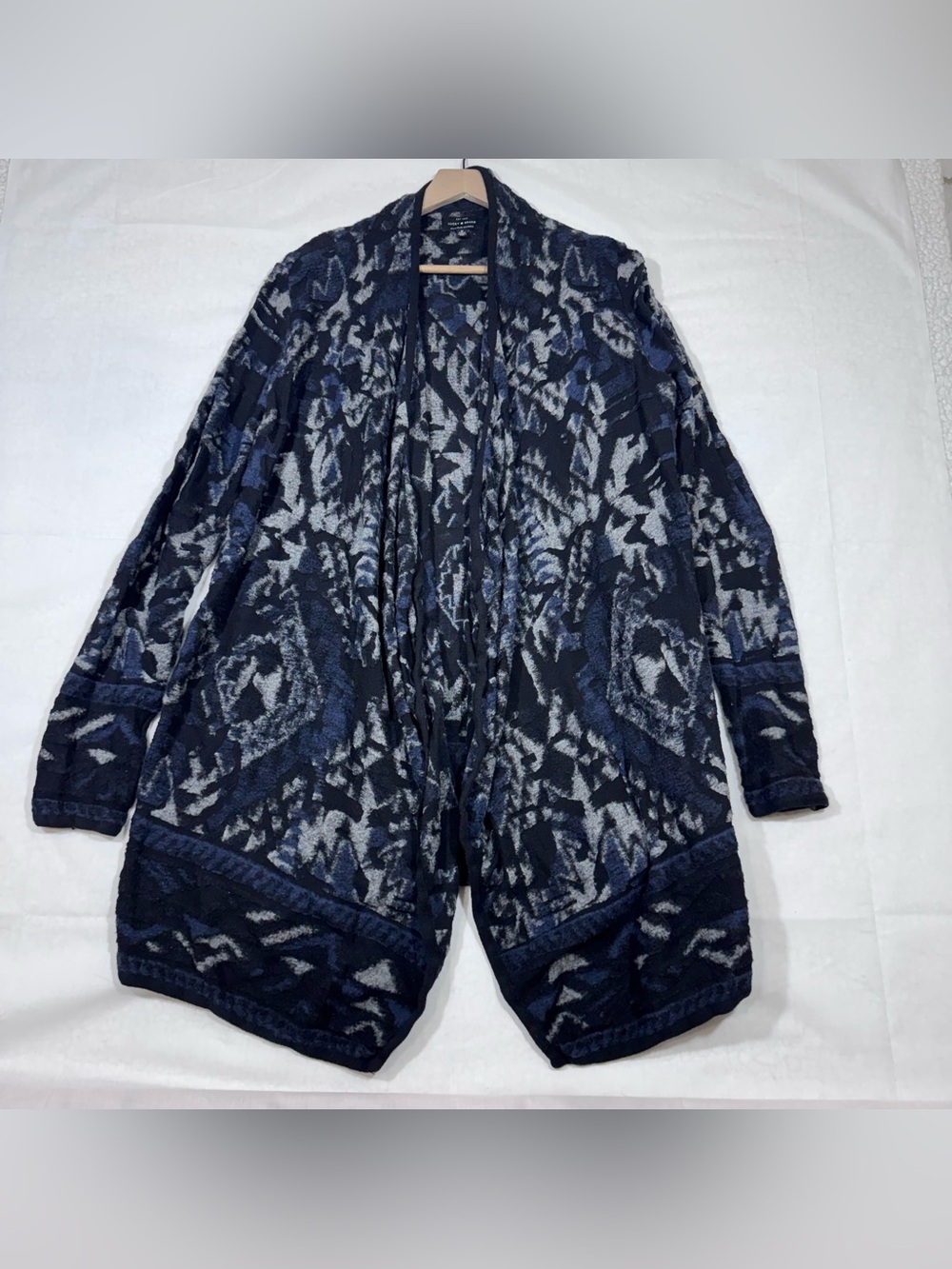 Lucky Brand Womens Medium Open Front Oversized Duster Cardigan Sweater Boho